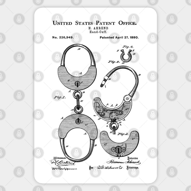 Handcuffs Patent Sticker by Luve